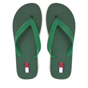 Japonki Tommy Jeans Tjm Beach Sandal EM0EM01560 Zielony - Klapki i japonki męskie - miniaturka - grafika 1