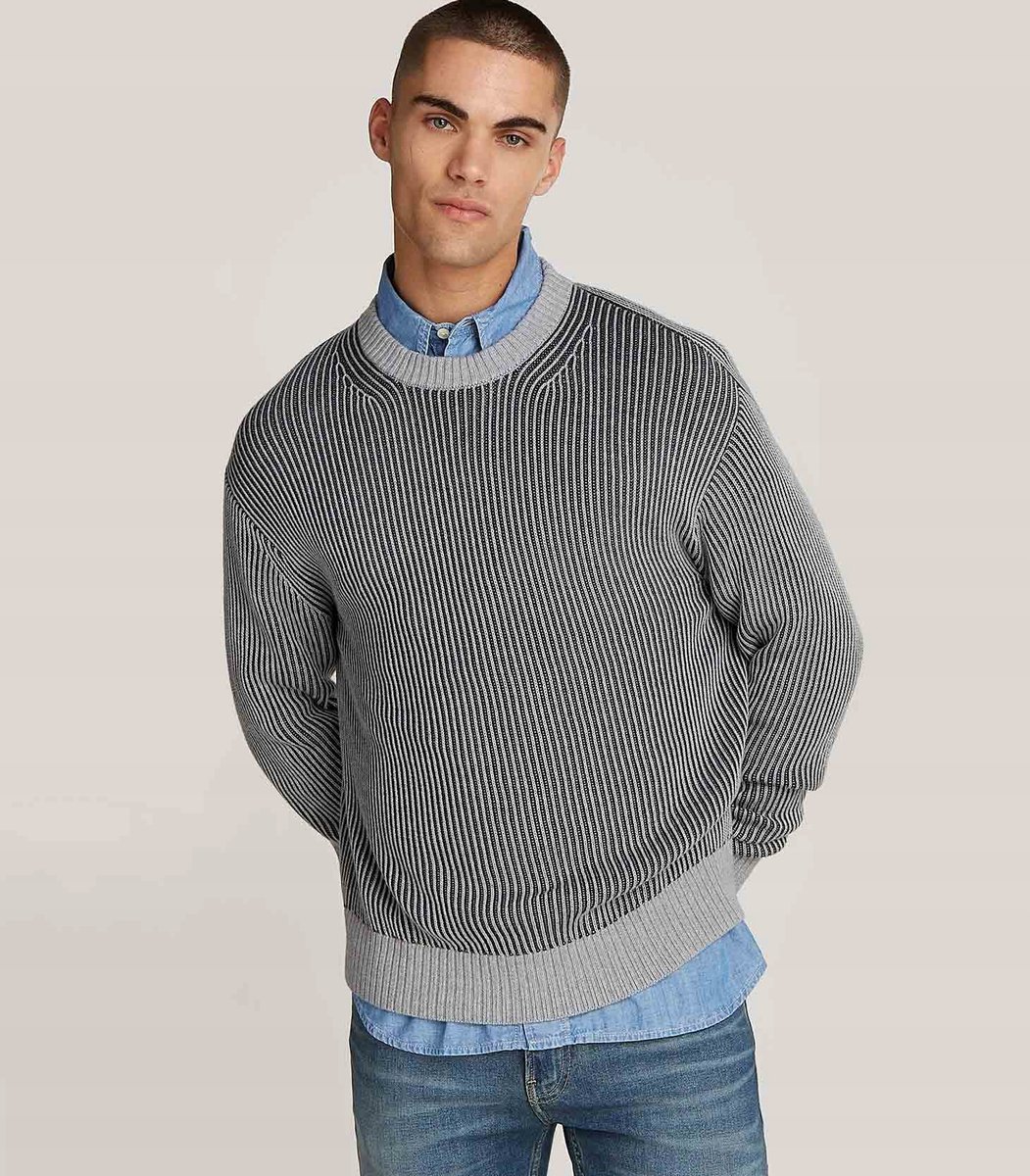 CALVIN KLEIN JEANS BAWEŁNIANY SWETER Z OKRĄGŁYM DEKOLTEM S XTA