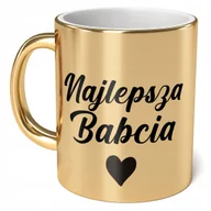 Kubki - Kubek ceramiczny Złoty 330 ml Dzień Babci Prezent Upominek Najlepsza Babcia - miniaturka - grafika 1