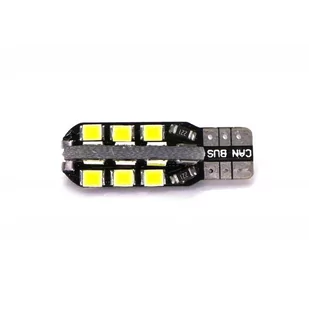 W5W Żarówka Led T10 12V Canbus 600Lm Biała Motoledy - Żarówki samochodowe - miniaturka - grafika 1