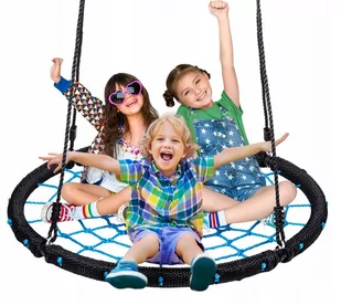 HUŚTAWKA OGRODOWA WISZĄCA 240 KG BOCIANIE GNIAZDO NIEBIESKI PRO XXL 120 CM - Place zabaw HUŚTAWKA OGRODOWA WISZĄCA 240 KG BOCIANIE GNIAZDO NIEBIESKI PRO XXL 120 CM - Place zabaw - miniaturka - grafika 1