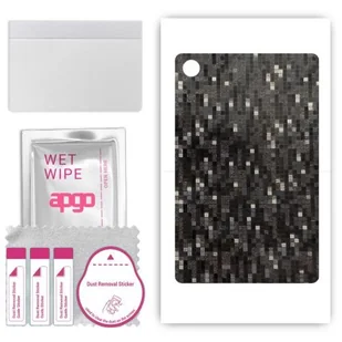 folia naklejka skórka strukturalna na TYŁ do Samsung Galaxy Tab A9+ Plus - Carbon Pixel Czarny - apgo SKINS - Akcesoria do tabletów i e-booków - miniaturka - grafika 1