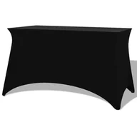 Narzuty - vidaXL Elastyczny pokrowiec na stół 120x60,5x74 cm, 2 szt., czarny - miniaturka - grafika 1