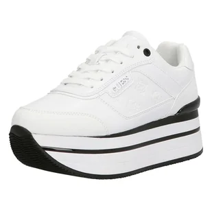 Damskie Sneakersy GUESS HANSIN FL5HNSPEL12-WHITE – Biały - Sneakersy damskie - miniaturka - grafika 1