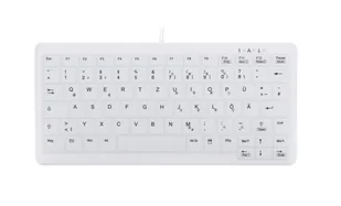 CHERRY AK-C4110 klawiatura USB QWERTZ Niemiecki Biały AK-C4110F-US-W/GE - Klawiatury - miniaturka - grafika 1