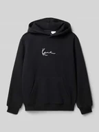 Swetry dla chłopców - Bluza o kroju regular fit z mieszanki bawełny z kapturem i nadrukiem z logo - miniaturka - grafika 1