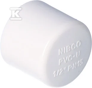 Nibco Zaślepka KW PVC-U 1/2" - Łączniki, trójniki, kształtki - miniaturka - grafika 1