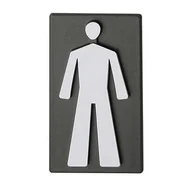 Akcesoria do drzwi - Oznaczenie WC chłopczyk INV grafit - miniaturka - grafika 1