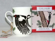 Kubki - MCP, kubek porcelanowy 300ml - DZIĘCIOŁ/PTAKI POLSKI by Agata Hajdecka - miniaturka - grafika 1