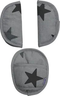 Xplorys Dooky Dooky Universal Pads Grey Stars uniwersalne nakładki na pasy szary - Akcesoria do fotelików - miniaturka - grafika 1