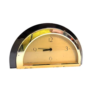 Ładny zegar kominkowy Hollywood Regency Seiko, Made in Japan, lata 80. - Zegary - miniaturka - grafika 1