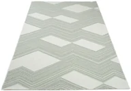 Dywany - Dywan sznurkowy w zielony zygzak L1-B44 - miniaturka - grafika 1