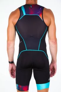 ZEROD Strój triathlonowy rozpinany z przodu START new wave - Bielizna sportowa męska - miniaturka - grafika 3