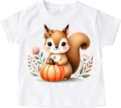 Koszulki dla dziewczynek - koszulka na dzień dyni DYNIA54 - miniaturka - grafika 1