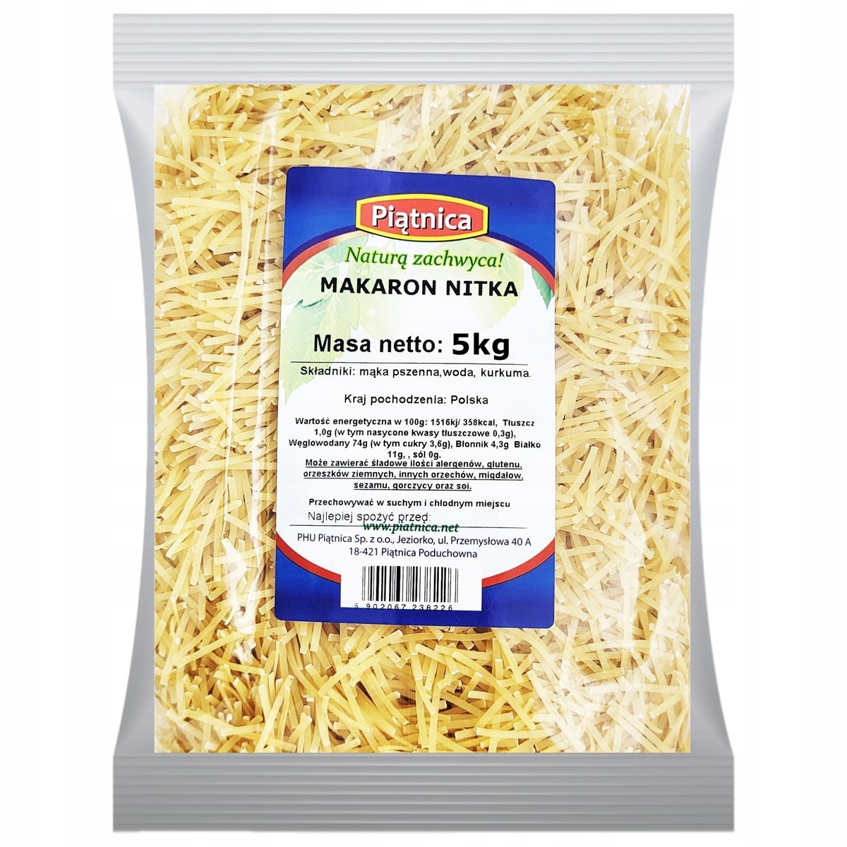 Makaron nitki durum TGE 2,5 kg