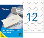 Etykiety do drukarek - Apli Agipa – okrągłe etykiety, samoprzylepne, białe, wszechstronne zastosowanie – 63,5 mm – certyfikat FSC – 300 etykiet - miniaturka - grafika 1