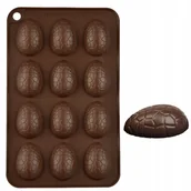 Formy do ciast - Forma silikonowa do czekoladek jajko wielkanocne pisanka 3D z czekolady - miniaturka - grafika 1