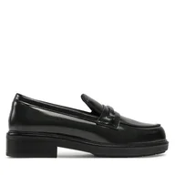 Półbuty damskie - Lordsy Calvin Klein Loafer W/M Bar Saff Lth HW0HW02076 Czarny - miniaturka - grafika 1