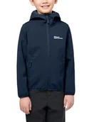 Kurtki i płaszcze dla chłopców - Jack Wolfskin - FOURWINDS JACKET KIDS, dziecięca kurtka softshell unisex, nocny niebieski, - miniaturka - grafika 1