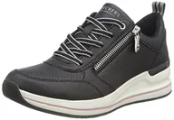 Sneakersy damskie - Skechers Damskie sneakersy Billion 2, czarne Duraleather/zamek błyskawiczny, rozmiar 8 UK, Czarne wykończenie na zamek błyskawiczny Duraleather, 41 EU - miniaturka - grafika 1