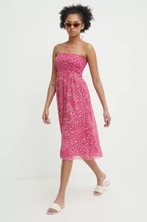 Sukienki - Pepe Jeans sukienka DALEYSA kolor różowy mini rozkloszowana PL901107 - grafika 1