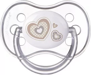 Canpol babies Smoczek silikonowy, okrągły, 6-18m, Newborn Baby, biały - Smoczki uspokajające - miniaturka - grafika 1
