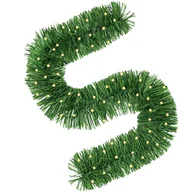 Oświetlenie świąteczne - Girlanda choinkowa 400 cm z lampkami 50 LED biały ciepły łańcuch, choinkowy, zielony - miniaturka - grafika 1