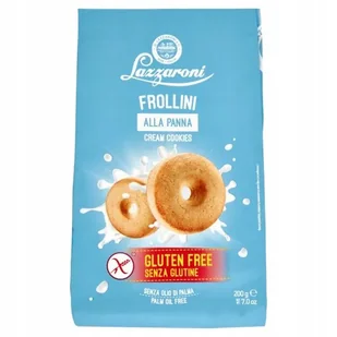 Ciastka bezglutenowe Frollini śmietankowe Panna 200g Lazzaroni - Ciastka - miniaturka - grafika 1