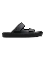 Klapki i japonki męskie - Clarks Skórzane klapki "Litton" w kolorze czarnym - miniaturka - grafika 1