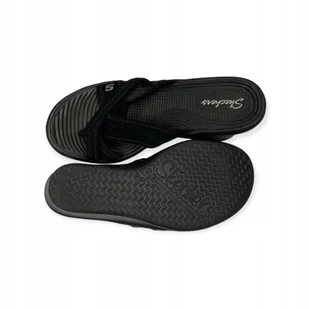 SKECHERS JAPONKI DAMSKIE CZARNE WSUWANE 38 Ż9L - Klapki i japonki damskie - miniaturka - grafika 1