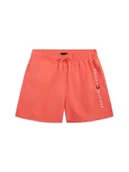 Spodenki damskie - Tommy Hilfiger Szorty kąpielowe Original Logo Embroidery UB0UB00589 Koralowy Regular Fit - miniaturka - grafika 1
