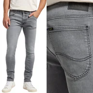 Spodnie męskie - Lee LUKE SLIM New Grey mocno zwężane szare spodnie jeansowe W33 L32 - miniaturka - grafika 1