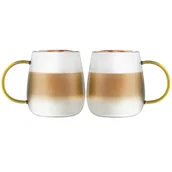 Szklanki - Vialli Design Komplet szklanek z żółtym uchem Bolla 1173 2 x 400 ml - miniaturka - grafika 1