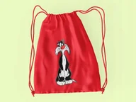 Torby szkolne - WOREK DO SZKOŁY WF/BUTY KOT SYLWESTER+ IMIĘ - miniaturka - grafika 1