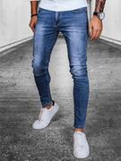 Spodnie męskie - Spodnie męskie jeansowe niebieskie Dstreet UX4083 - miniaturka - grafika 1