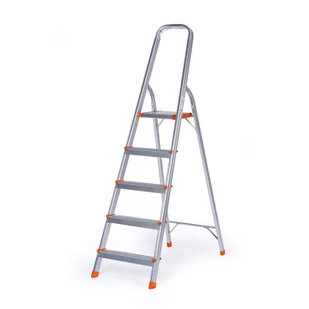 Schody aluminiowe jednostronne, 1x5 stopni, wysokość 1,05 m - Pozostałe wyposażenie warsztatu - miniaturka - grafika 1