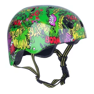 Worker Kask dziecięcy WORKRE Freestyle Komik - Kolor Zielony, Rozmiar XS(48-52) 8781-XS-1 - Kaski narciarskie - miniaturka - grafika 1