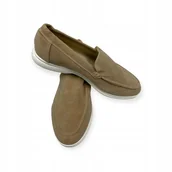 Mokasyny męskie - Mokasyny męskie zamszowe Old Money 41 - miniaturka - grafika 1