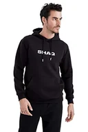 Bluzy męskie - DeFacto Bluza męska, czarny, S - miniaturka - grafika 1