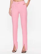 Spodnie damskie - Morgan Spodnie materiałowe 221-PCREW1.F Różowy Slim Fit - miniaturka - grafika 1