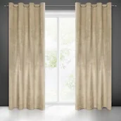 Zasłony - Zasłona gotowa na przelotkach SAMANTA 250 x 140 cm beżowy - miniaturka - grafika 1