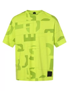 Koszulki męskie - BOSS Green - T-shirt męski  Timono Lotus, zielony - grafika 1
