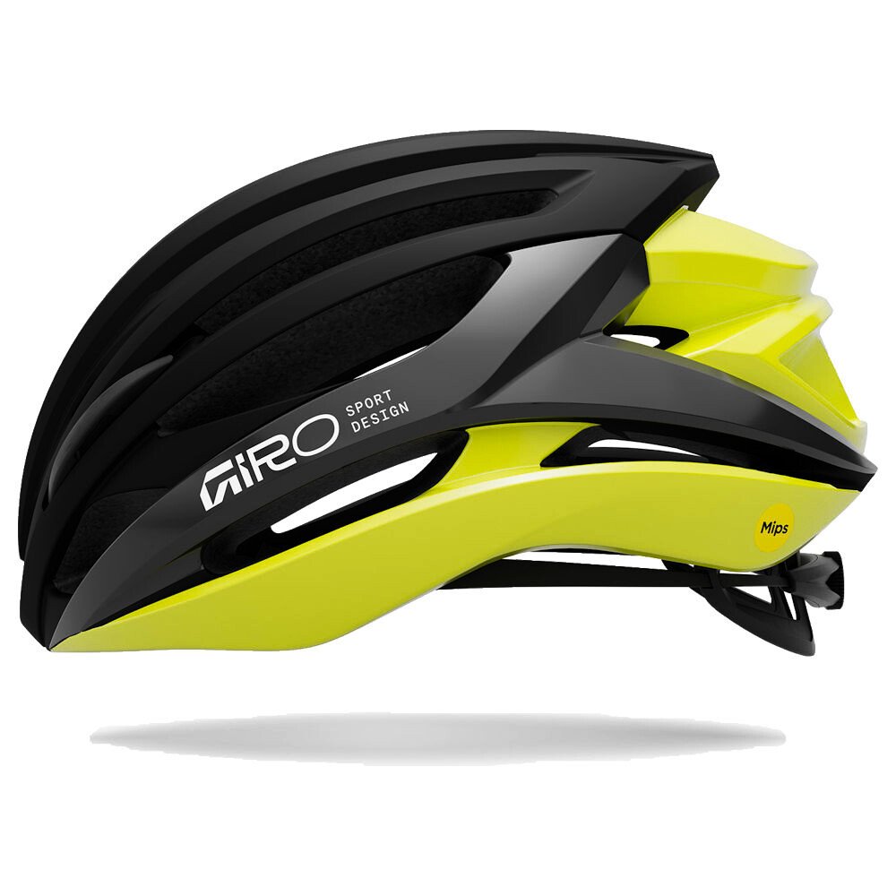 Kask rowerowy Giro Syntax MIPS Mat Black/Gloss Hi Viz Yellow L
