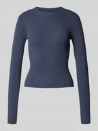 Swetry damskie - Sweter o kroju slim fit z dzianiny z mieszanki wiskozy model ‘MIRA’ - miniaturka - grafika 1