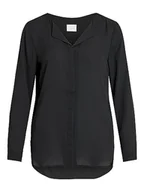 Bluzki damskie - Vila Bluzka damska oversize, czarny (Black Black), XL - miniaturka - grafika 1