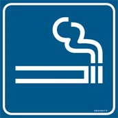 Systemy ekspozycyjne i znaki informacyjne - RA113 TU WOLNO PALIĆ, PN - PŁYTA PCV 1MM; (200X200MM) - miniaturka - grafika 1