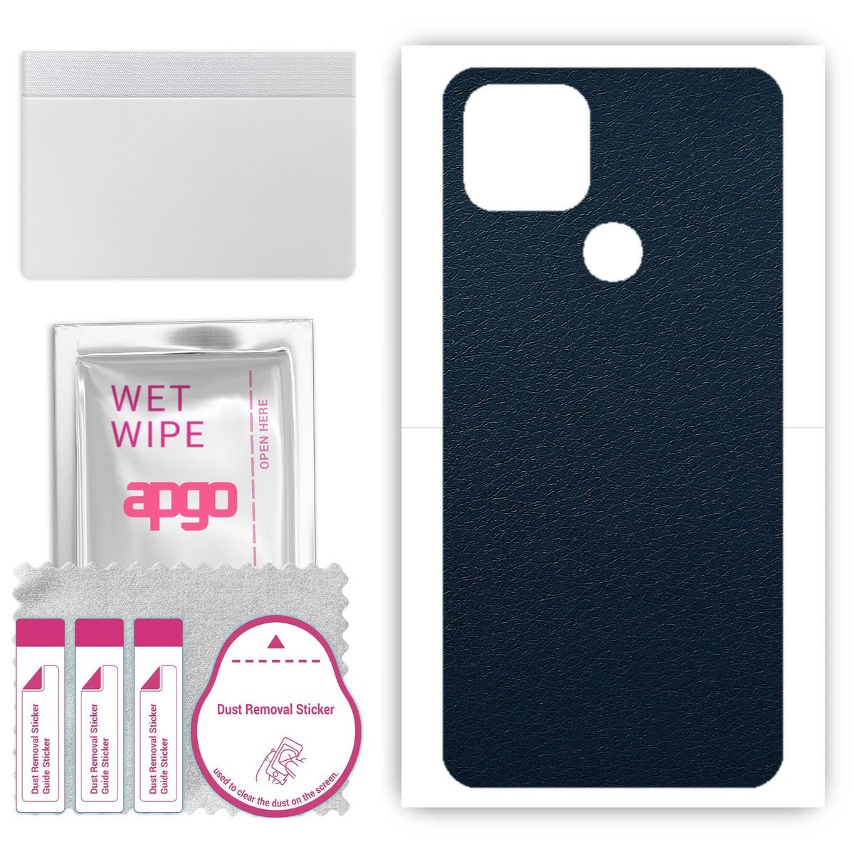 Folia naklejka skórka strukturalna na TYŁ do Google Pixel 4a 5G - Skóra Granatowa - apgo SKINS