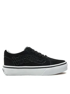 Vans Tenisówki Old Skool Embroidered Logo VN000CYVBLK1 Czarny - Buty dla chłopców - miniaturka - grafika 1
