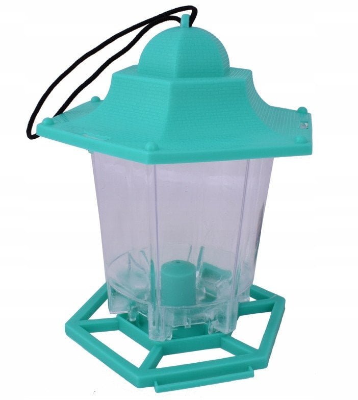 Greenmill KARMNIK Z DASZKIEM PLASTIKOWY ZIELONY SZEROKOŚĆ 13cm WYSOKOŚĆ 18cm