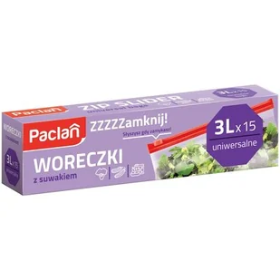 Paclan Woreczki Strunowe Z Suwakiem - Folia, papier śniadaniowy, serwetki - miniaturka - grafika 1